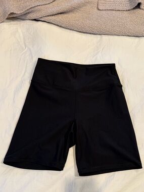 Abercrombie & Fitch Black High-Rise Bike Shorts